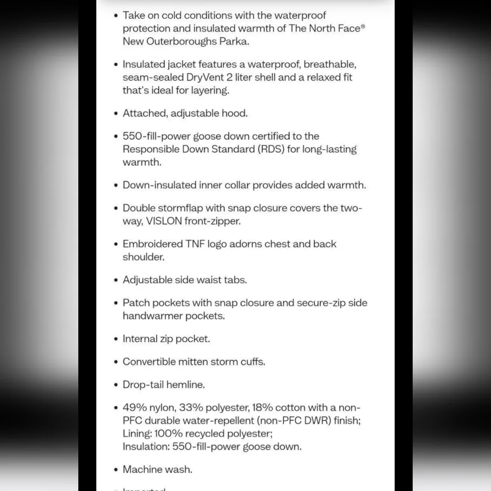 $500 RETAIL!!!! The North Face New Outer Boroughs Down Parka Waterproof, 3XL - Picture 8 of 8